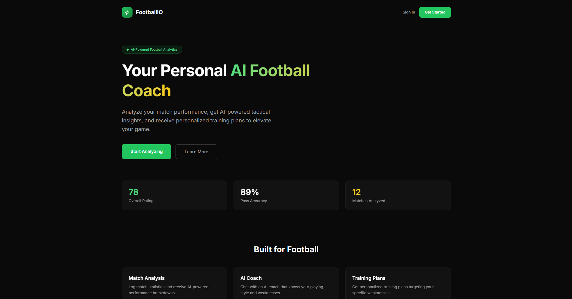 FootballCoach AI