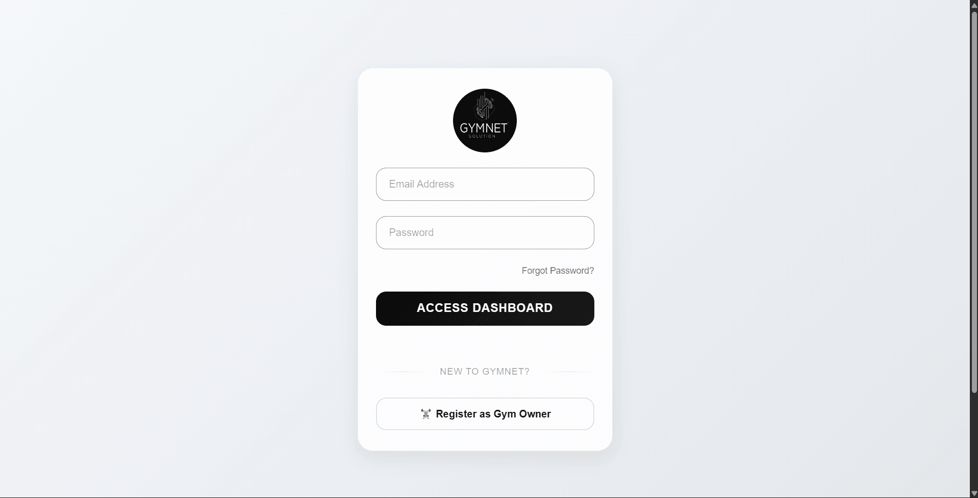 GymNet Solutions Portal